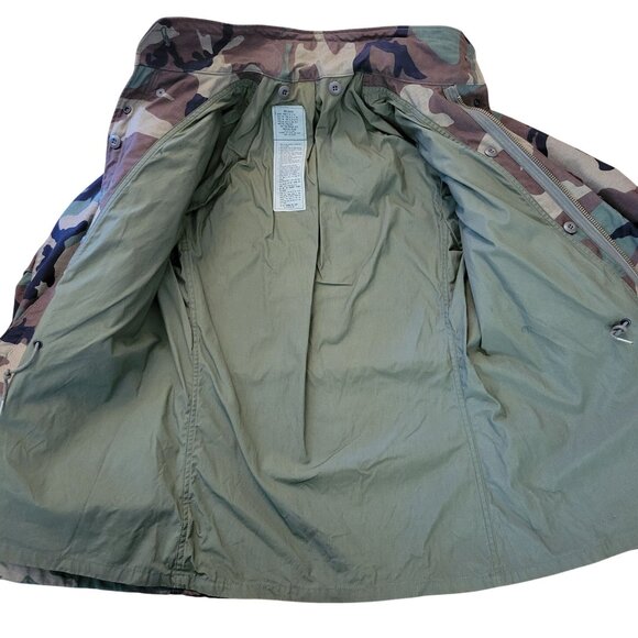 Military Camouflage S Field Jacket Coat Grunge Gorpcore Vintage Cold Weather - Picture 3 of 11